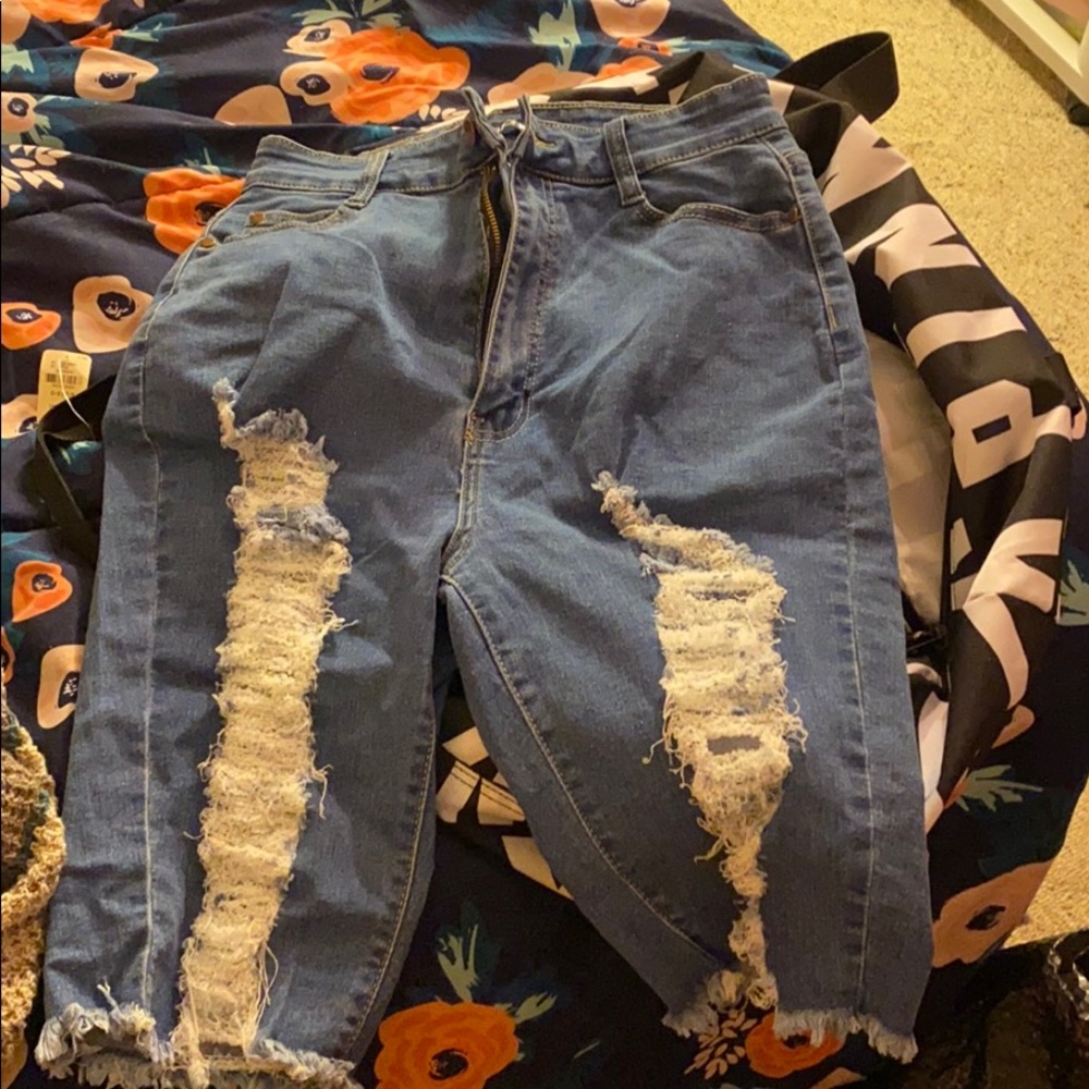 NWOT distressed Bermuda shorts fashion nova